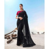 Embroidered Black saree 