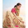 Heavy Embroidered Bridal Golden Saree  